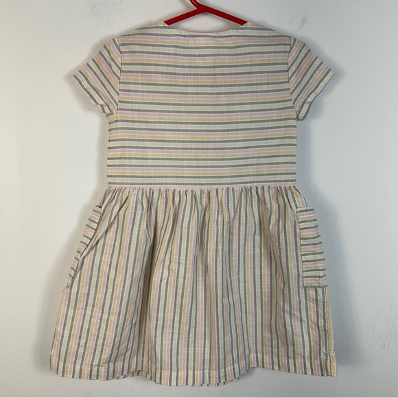 ❤️ Carter's Pastel Striped Button Dress 3T - Picture 3 of 9